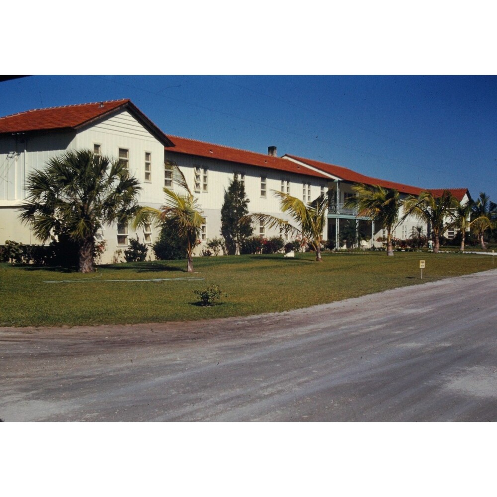 Kodak 35mm 1950s Red Border Kodachrome, large institutional building in Florida